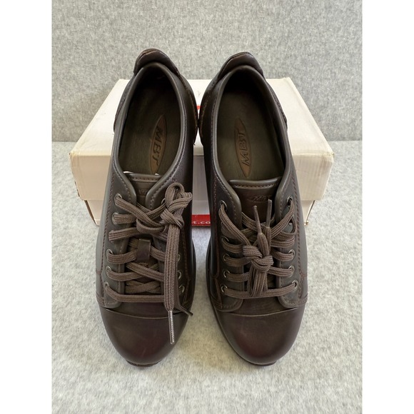 MBT Batini Lace Up Womens Brown Leather Rocker Comfort Shoes EU37‎ US6.5 - Picture 2 of 10